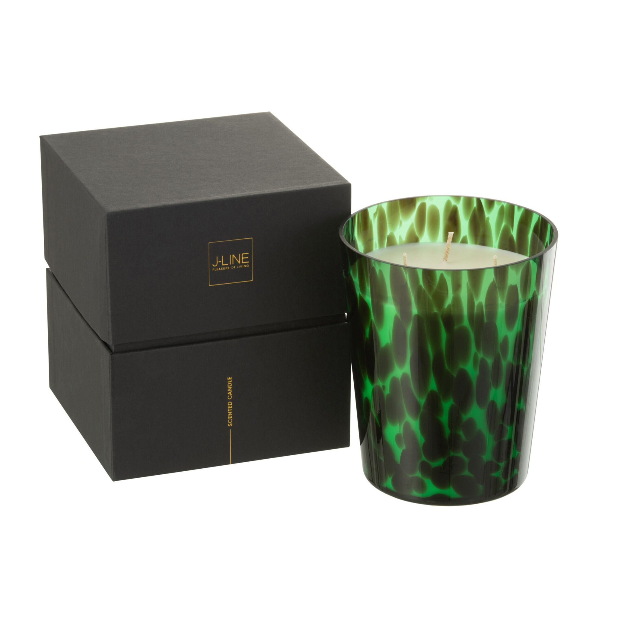 J-Line bougie parfumée Noa - Sandalwood - verre - vert - medium - 68H