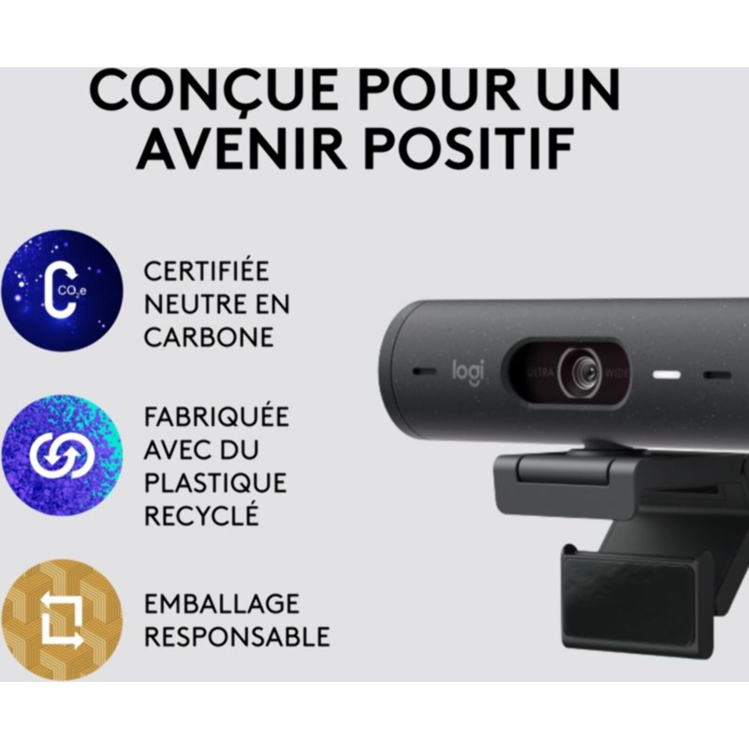 Webcam LOGITECH Brio 500 HD Graphite