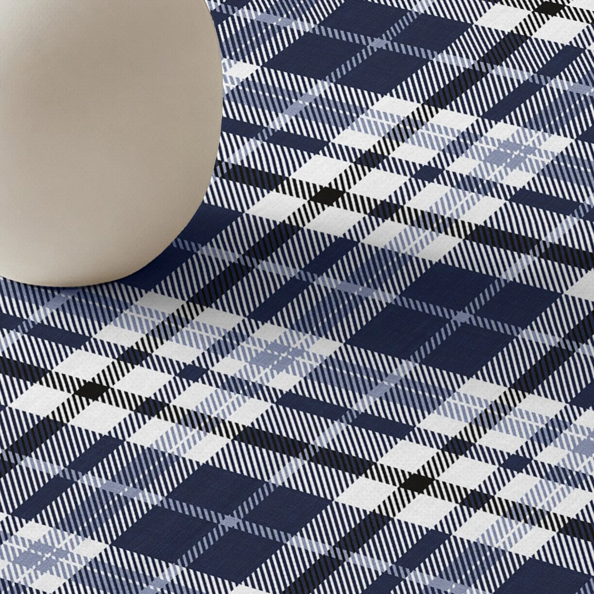 Nappe anti-taches 100% coton Davis Bleu