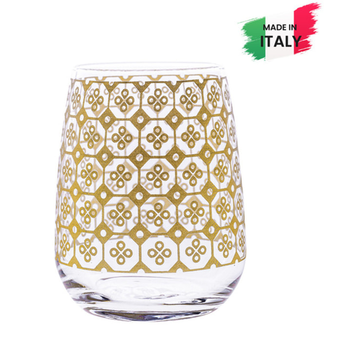 Set 6 bicchieri da acqua Arame con serigrafia
