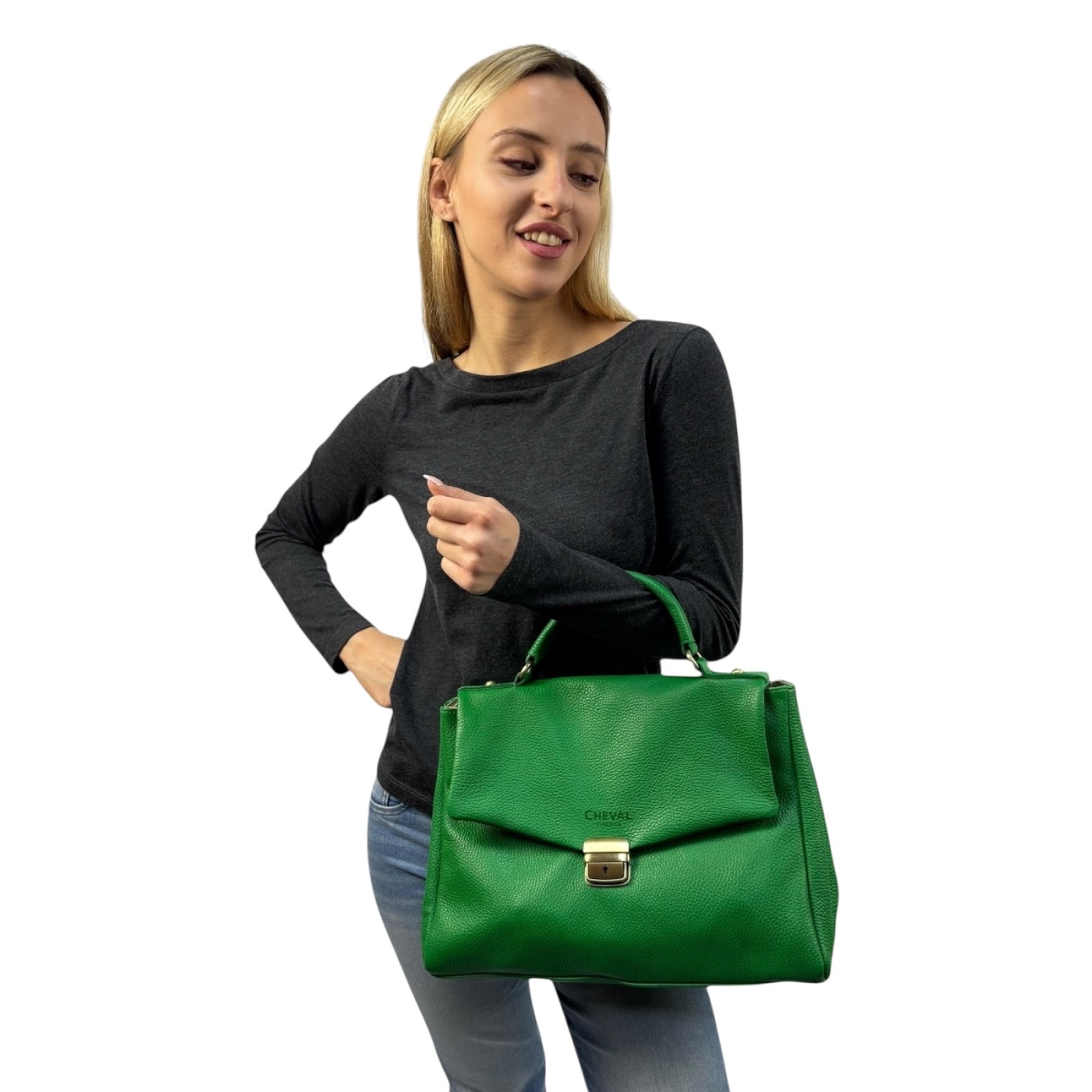 Borsa a mano Cheval Firenze Aurora Max Verde