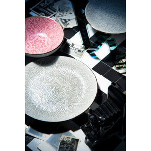 Service de table 18 pièces Excelsa – Versailles Grigio, Grès Multicolore