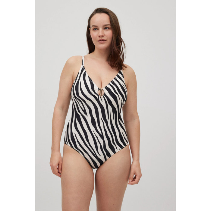 Costume intero snellente stampa animalier coppa C