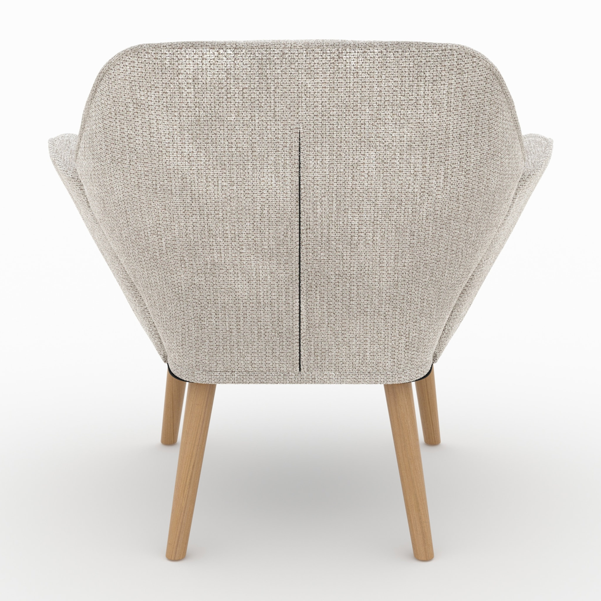 Fauteuil Simba en tissu gris clair