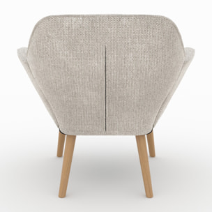 Fauteuil Simba en tissu gris clair