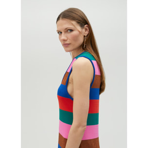 Vestito midi a righe