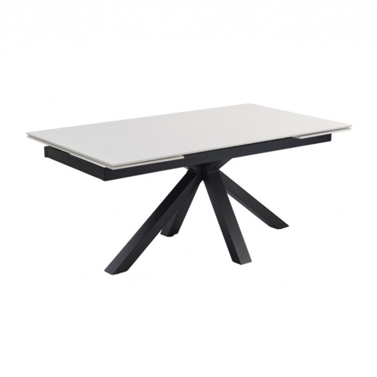 Table extensible en céramique blanc pure L160/240cm - piètement au choix - UNIK