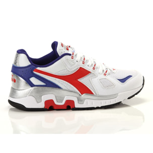 Sneakers Diadora Mythos White Fiery Red Spectrum Blue Bianco