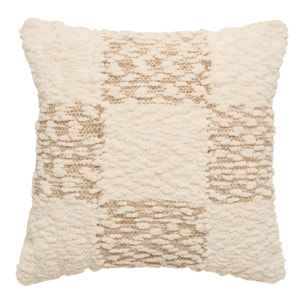 Coussin Ameya carré 45x45cm beige