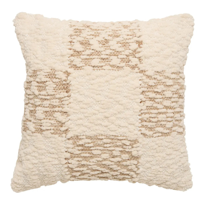 Coussin Ameya carré 45x45cm beige