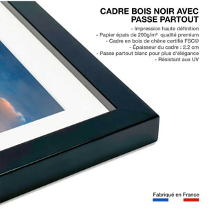 Affiche paysage Reine des Glaces Affiche sous cadre noir