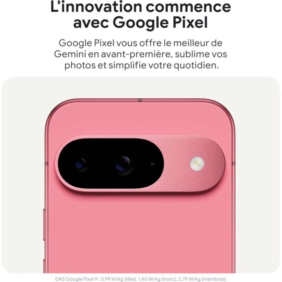 Smartphone GOOGLE Pixel 9 Noir Volcanique 128Go 5G