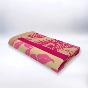 Serviette de plage microfibre Rose 90x170 220g/m² - Tropea