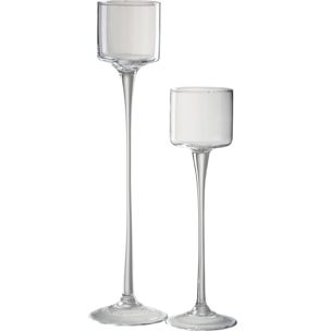 J-Line photophore Sur Pied - verre - transparent - large