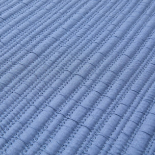 Edredón liso reversible Licheri color azul marino