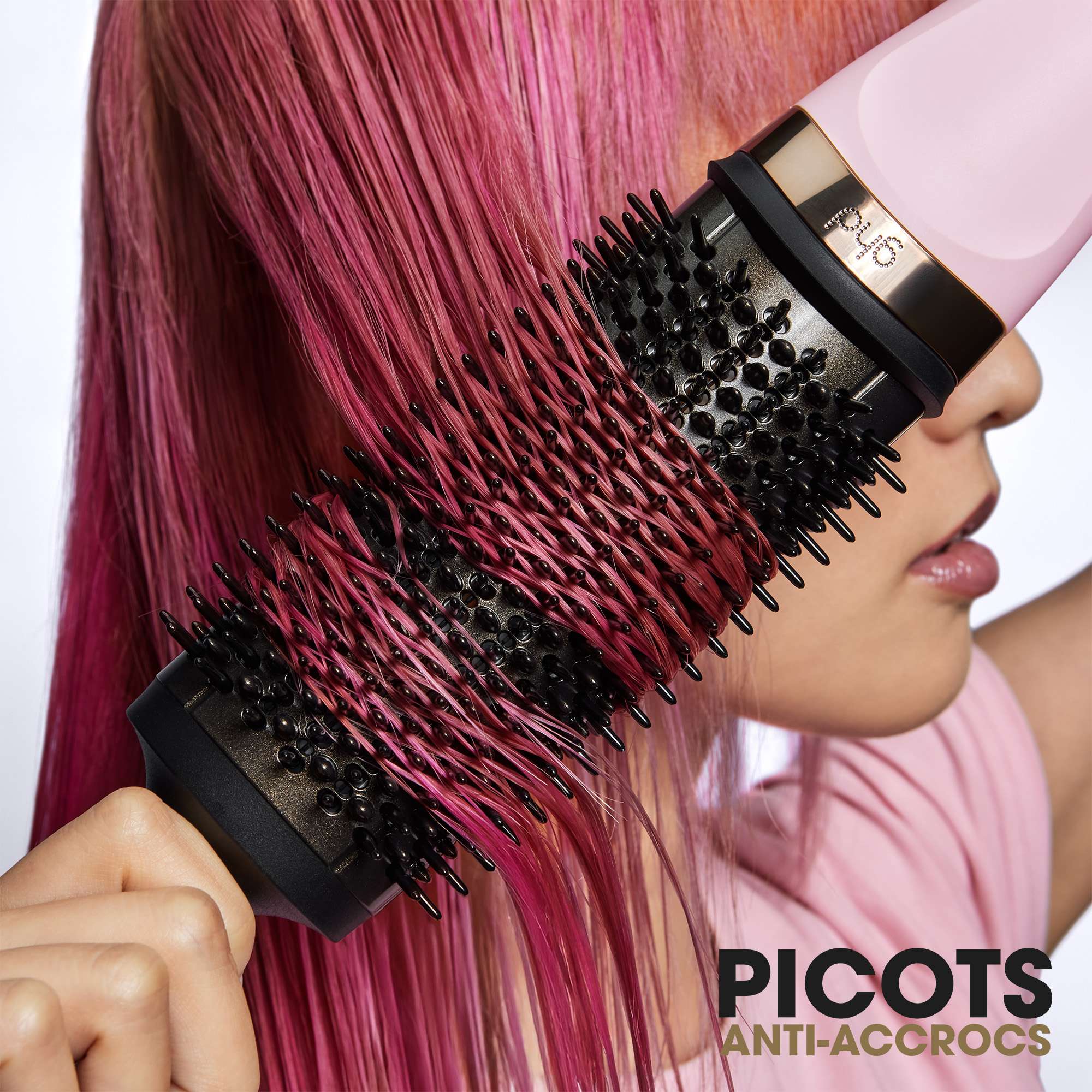 Brosse soufflante 2-en-1 ghd duet blowdry rose - Collection Pink