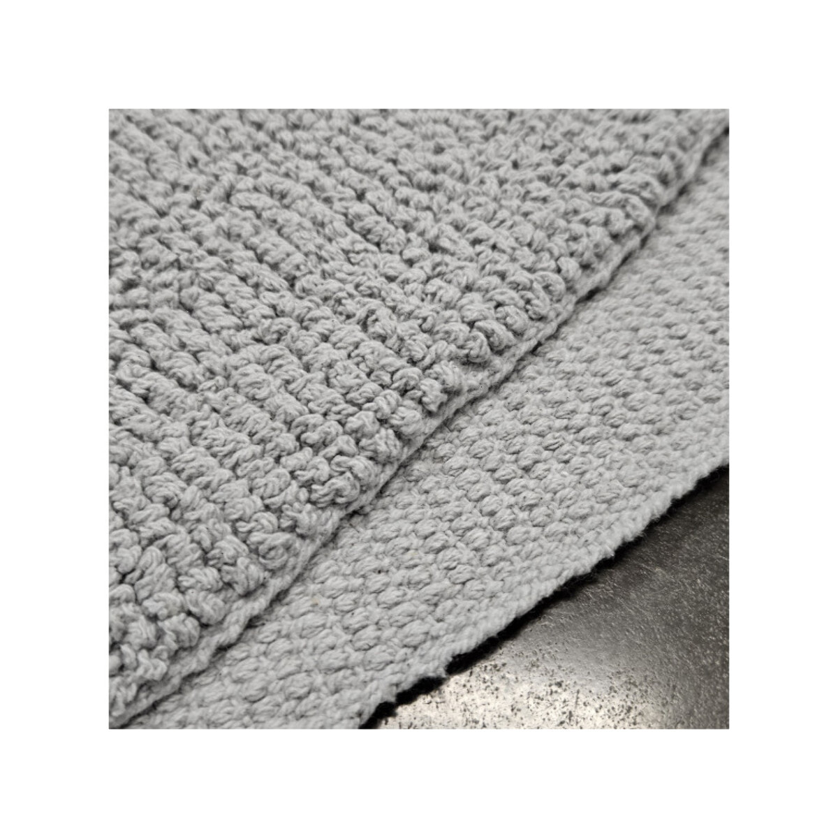 Tapis de salle de bain rectangulaire 40 x 60 cm en coton - WILLOW