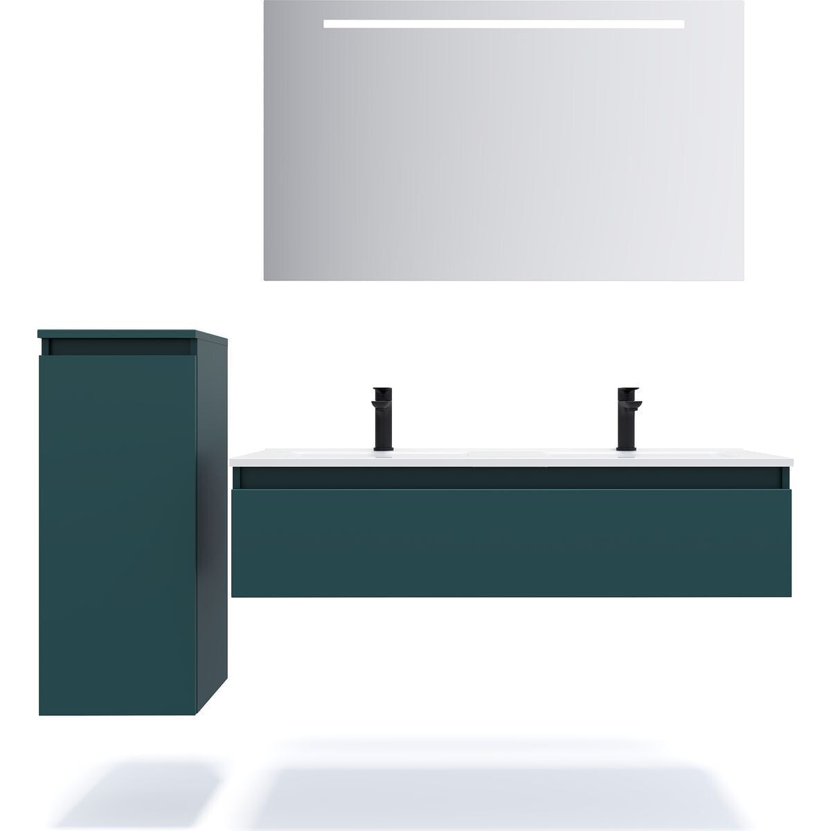 Ensemble double vasque 1 tiroir + miroir - HUDSON