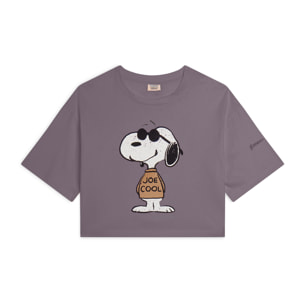 T-shirt corta comfort fit con grande stampa Snoopy