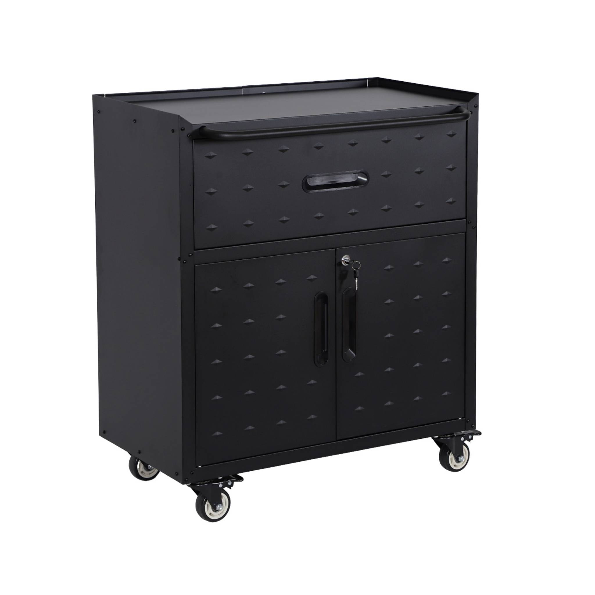 Meuble bas de rangement pour garage avec 1 tiroir et 2 portes