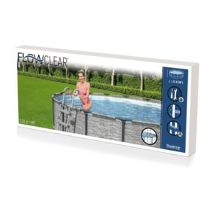 Bestway Échelle sécurisée pour piscine hors-sol jusqu'à hauteur 122 cm - 2 x 4 marches