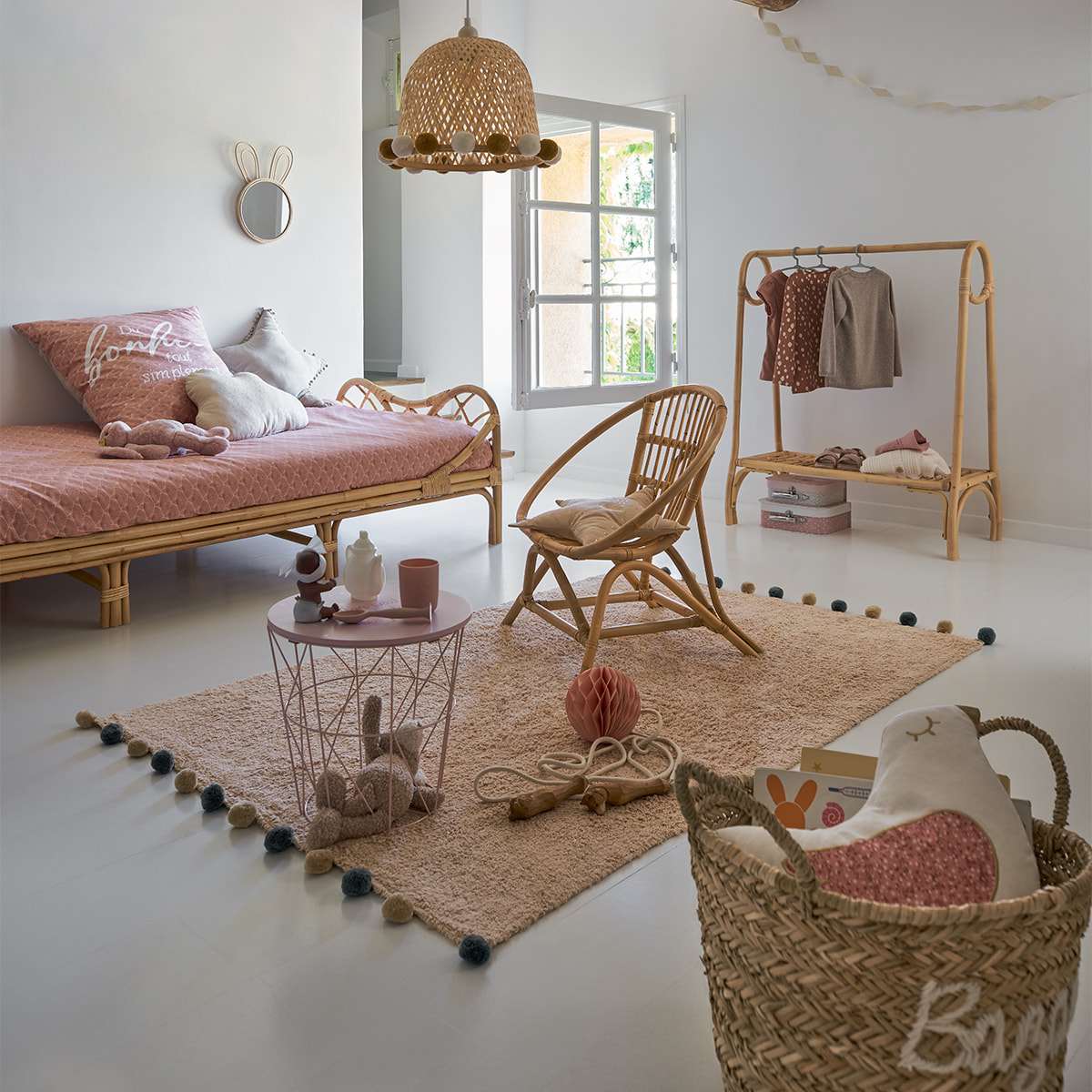 Tapis enfant - beige - coton 100x150 cm