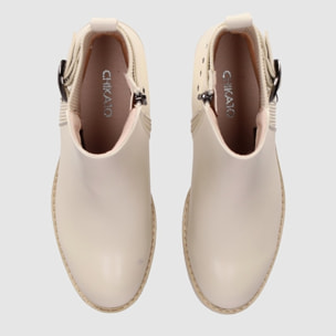 Botines - Beig - Tacón: 6 cm