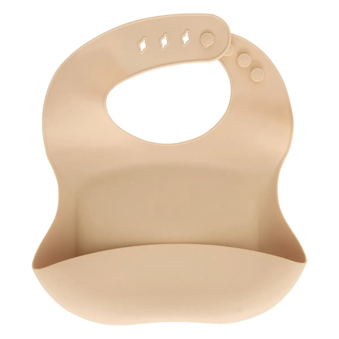 Set bavoir et cuillère Yum silicone beige