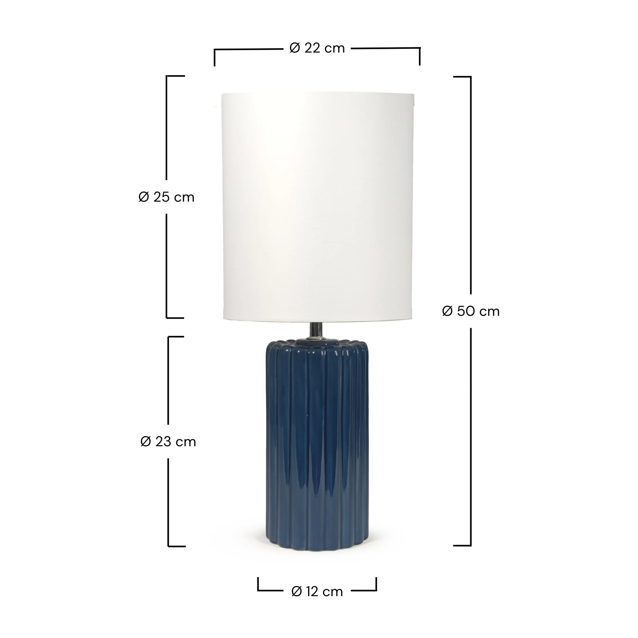 Lampe à poser en céramique bleue - Palladio