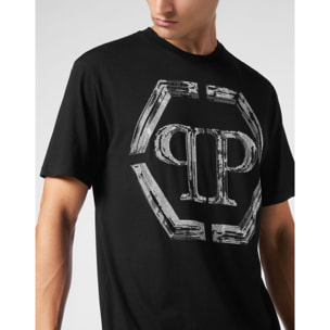 PHILIPP PLEIN Camiseta de cuello redondo y manga corta HEXAGON