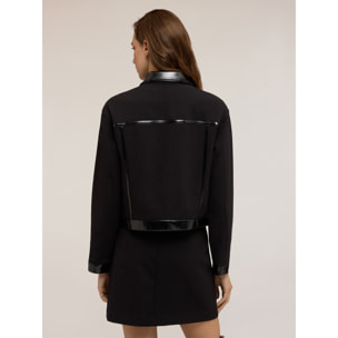 Motivi - Chaqueta con insertos de charol - Negro