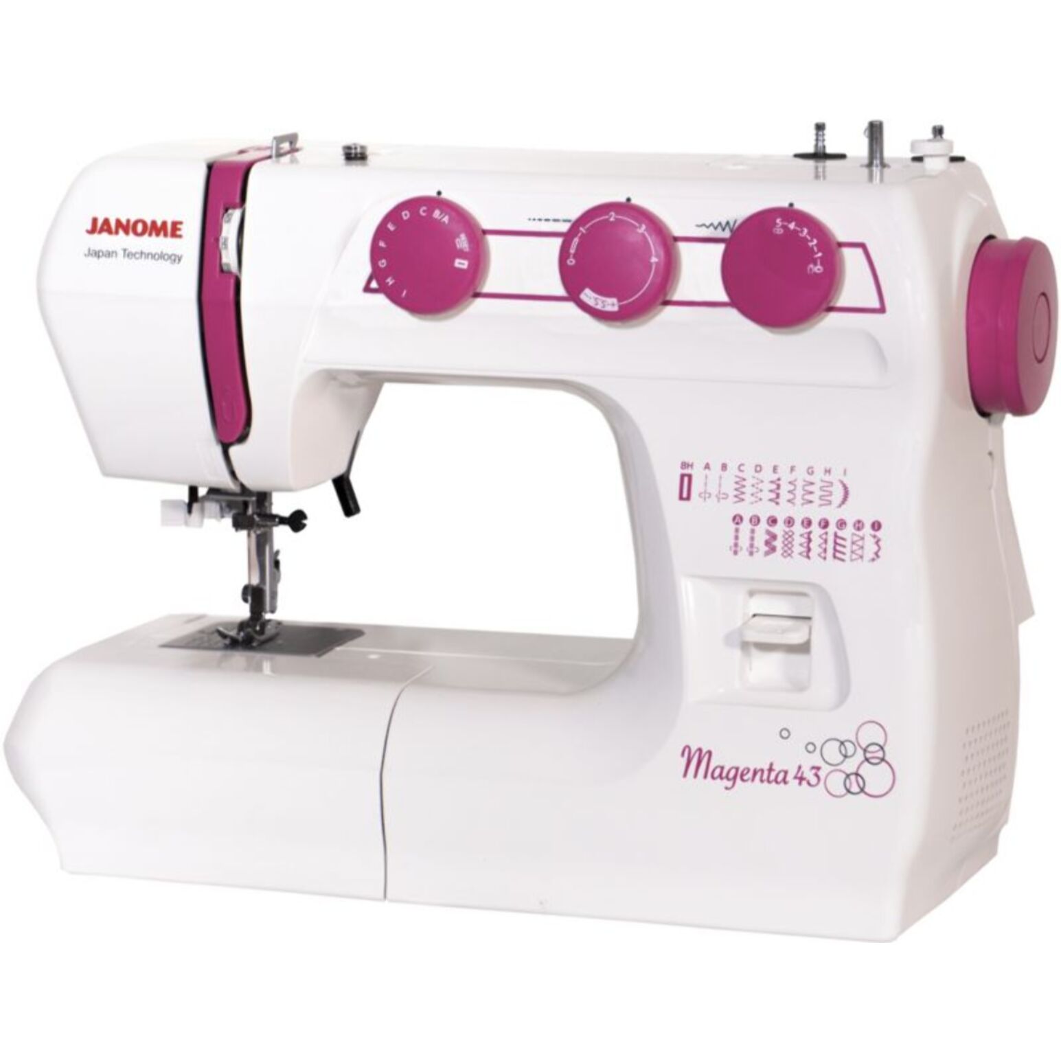 Machine à coudre JANOME Magenta 43