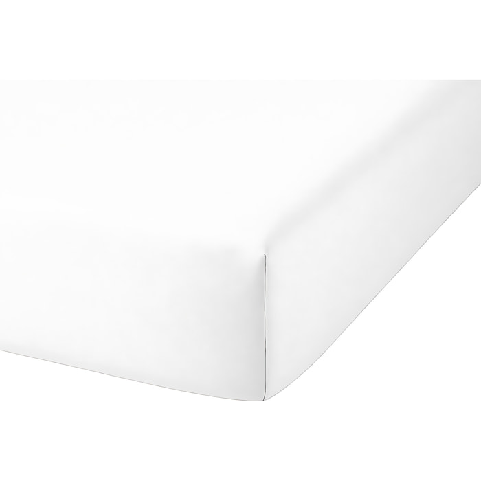 DRAP HOUSSE 2 PERS 140x190  de Coton-Bambou - BAMBOU BLANC