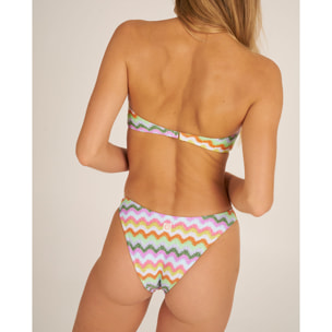 Braga de bikini en forma de uve con estampado zigzag