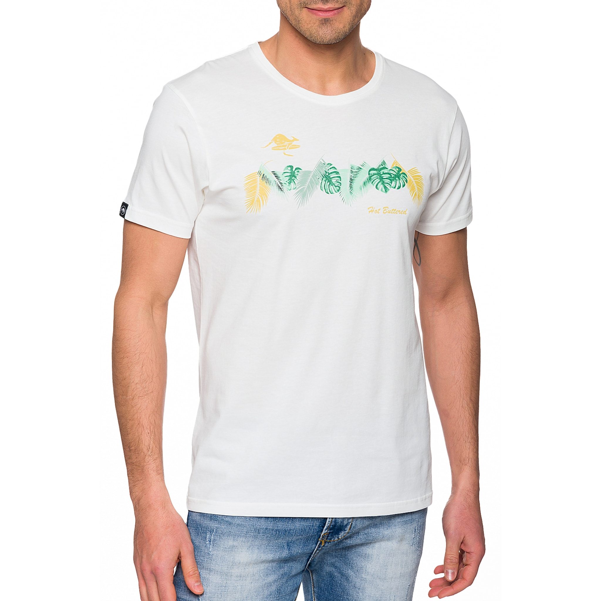 Camiseta Hot Buttered ALOHA Blanco