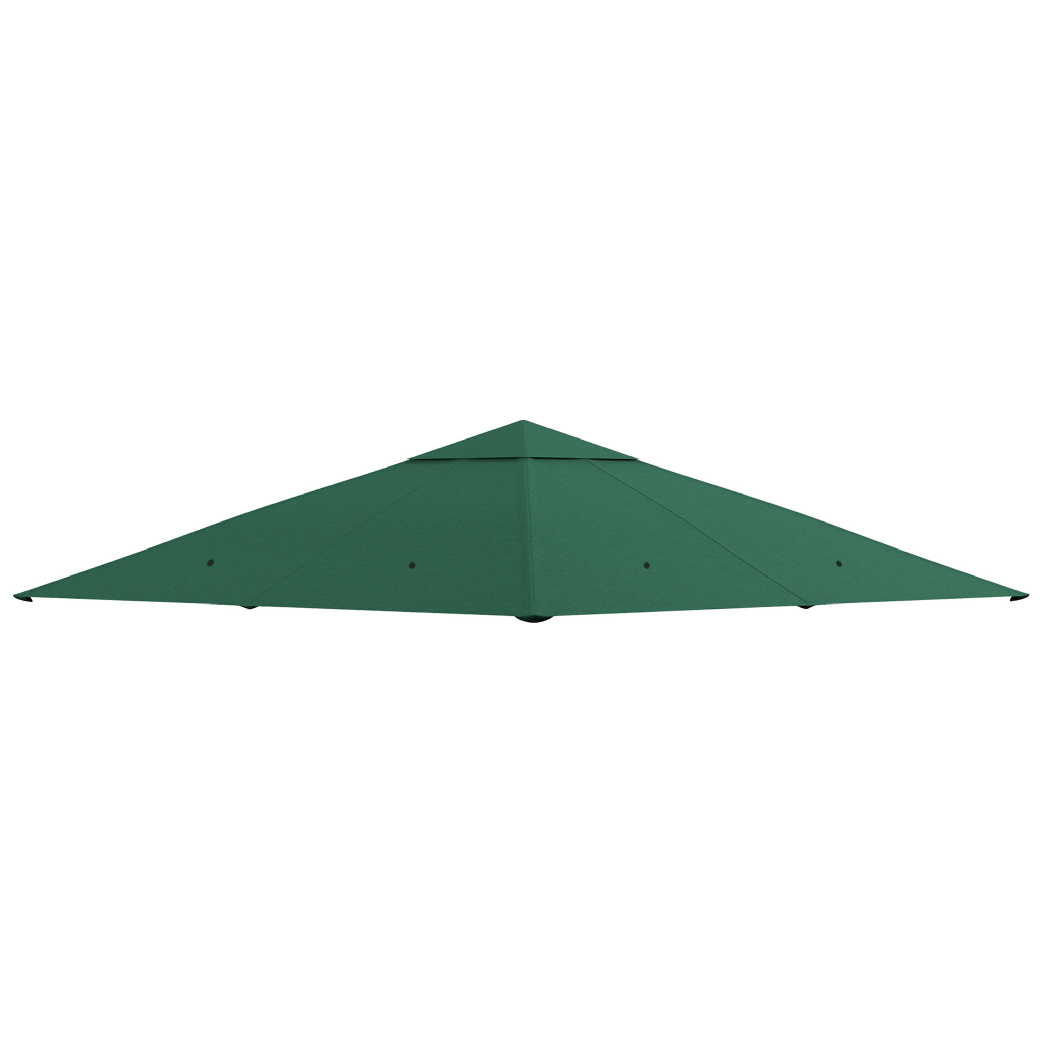 Outsunny Techo de Repuesto para Cenador, 3x3 m, Cubierta de Repuesto con 8 Orificios de Drenaje, Ventilación y Protección UV, SOLO Toldo de Recambio para Pabellón Gazebo, Verde