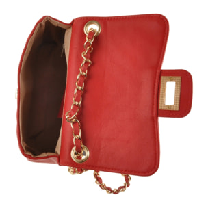 Borse Donna colore Rosso-in pelle Made in Italy 20X13X5cm