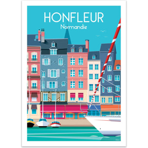 Affiche - Honfleur Normandie - Raphael Delerue