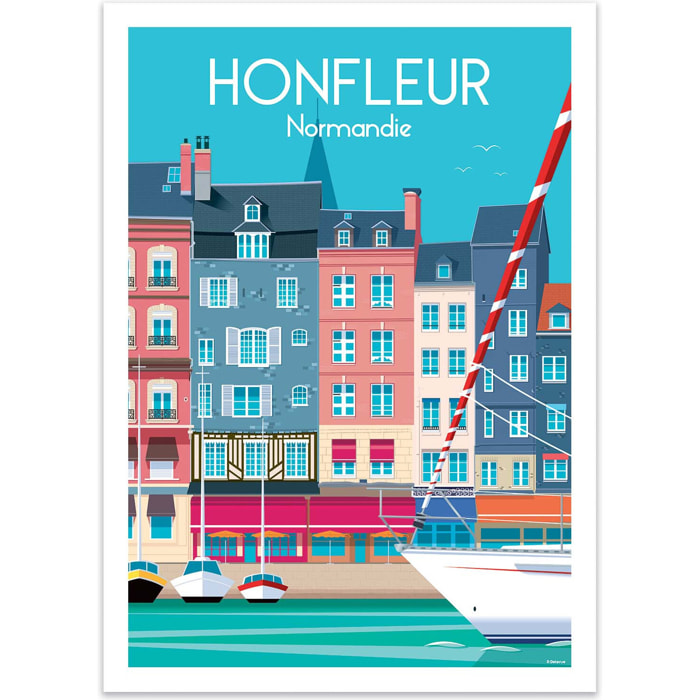 Affiche - Honfleur Normandie - Raphael Delerue