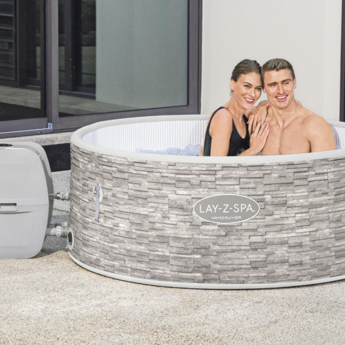 Bestway Spa gonflable rond Lay-Z-Spa Vancouver AirJet Plus avec WiFi 3-5 personnes