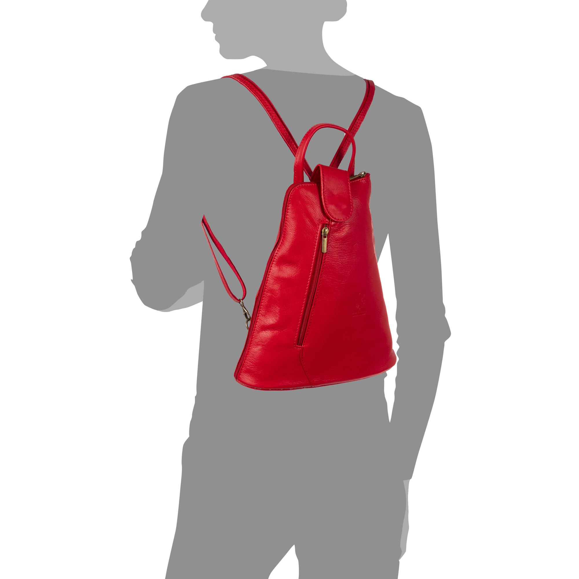 Montesilvano Bolso mochila Mujer.Piel auténtica Sauvage