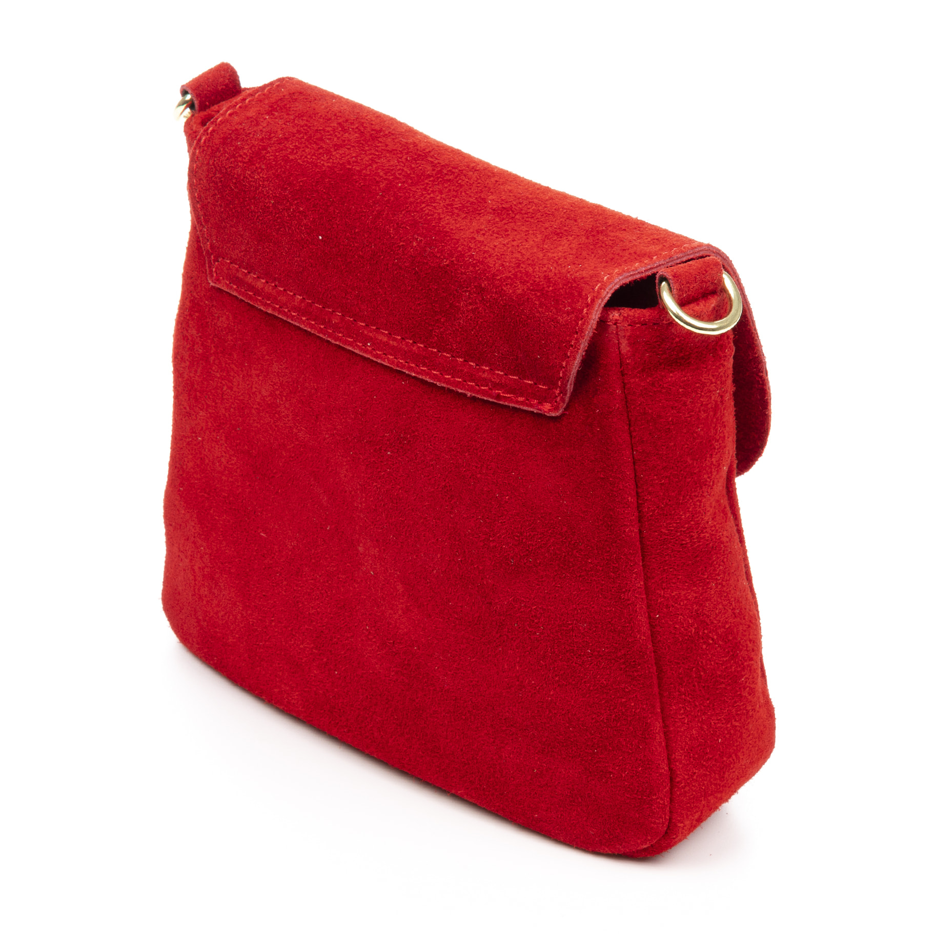 Altissimo borsa a tracolla donna. Pelle scamosciata autentica combinata con scamosciato lucido.