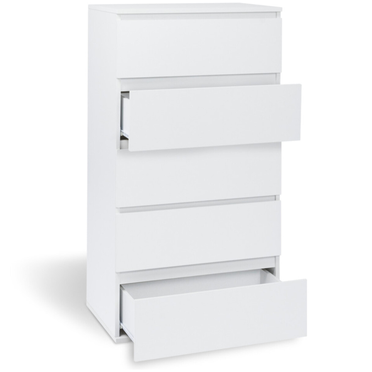 Commode Tom 5 tiroirs blanche