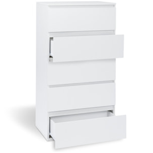 Commode Tom 5 tiroirs blanche