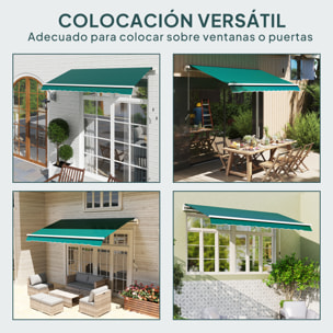 Techo de Repuesto para Toldo 282x250 cm, Lona para Toldo con Protección UV 50+, Impermeable, Tela de Repuesto para Patio, Terraza, Jardín, Balcón, Verde