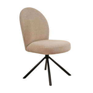 Chaise rotative 180° en tissu bouclette - BÉRANGÈRE