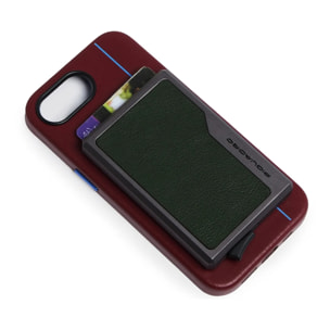 Piquadro Portacarte automatico MagSafe in alluminio e pelle con protezione RFID