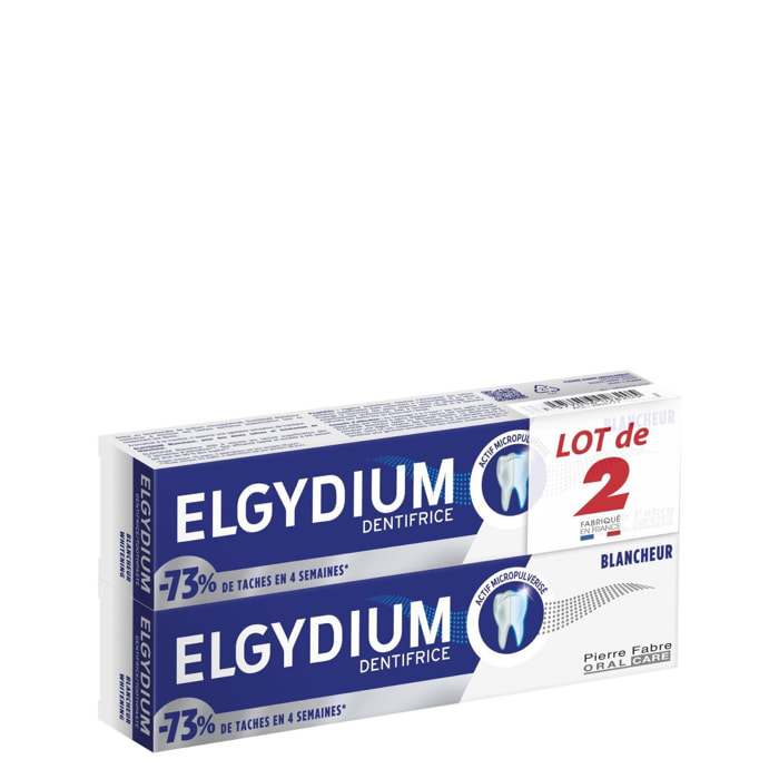 Elgydium - Lot Dentifrice Duo Blancheur 2 x 75 ml