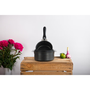 Casseroles antiadhésive en aluminium - poignée amovible   diamètre 24cm