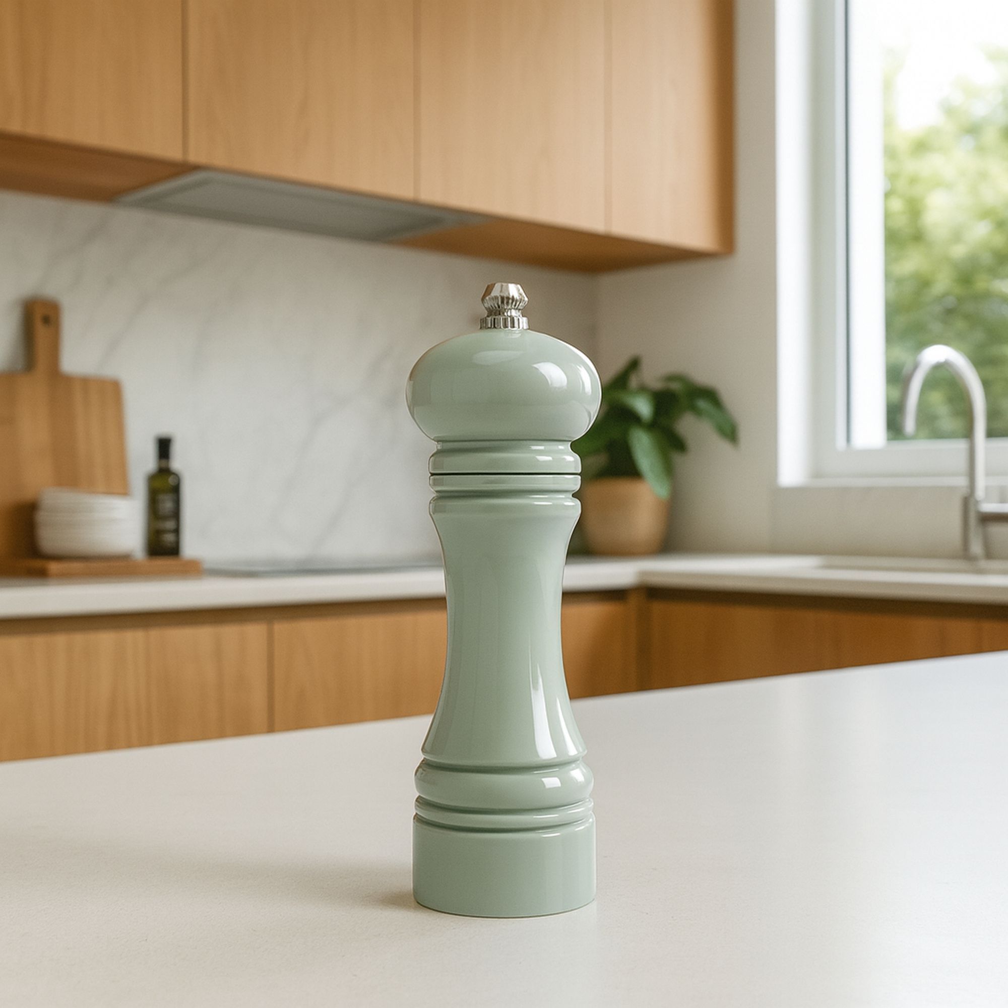 Moulin à sel ou poivre en plastique céladon